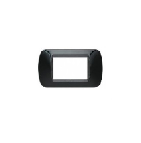 Placca nero metallo - 4p,