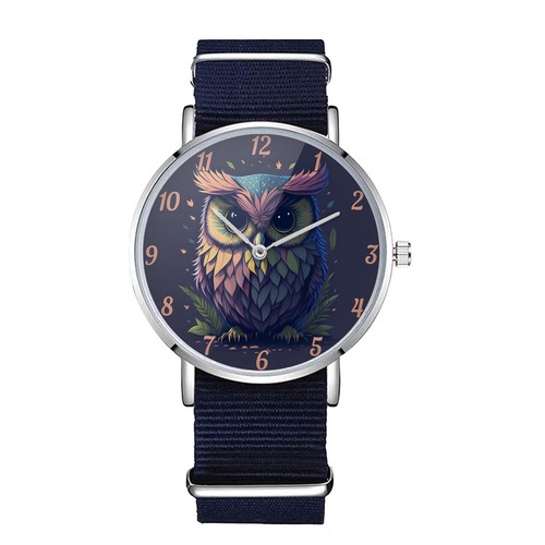 Orologio gufo colorato - ,, arte