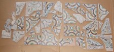 ARTE_ARTIGIANATO_CERAMICHE_MAIOLICHE_RIGGIOLE_INSIEME DI ANTICHI_FRAMMENTI_UTILI