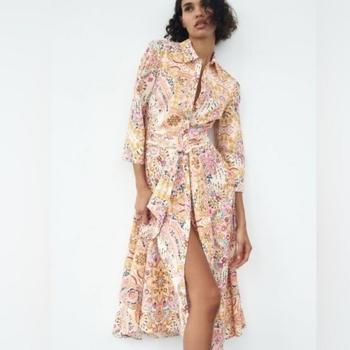 Abito zara midi con bottoni - zara,