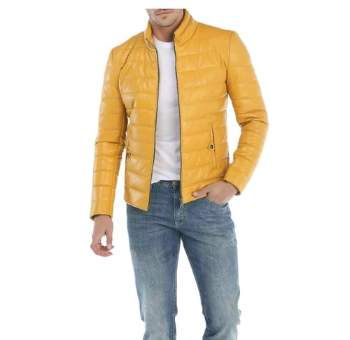 Giubbotto uomo giallo puffer - giubbotto,