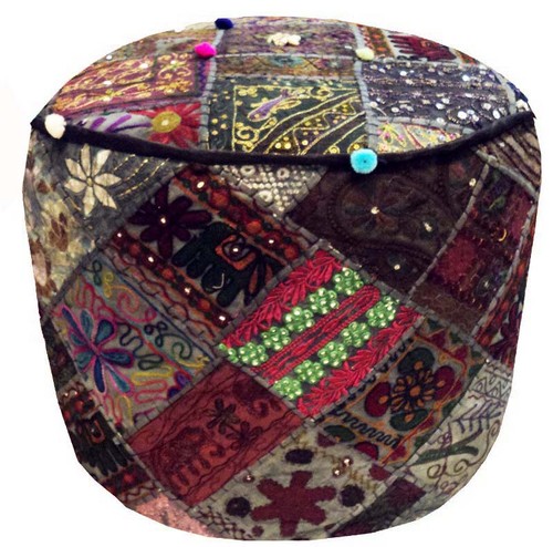 Nuovo pouf indiano patchwork