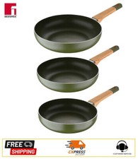 BERGNER Set 3 Padelle 24/28/30cm alluminio 100% riciclato approvata da Vissani