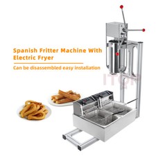 Macchina commerciale per churros 5L 110V-240V con 4 stampi macchina per ciambelle frutta latina