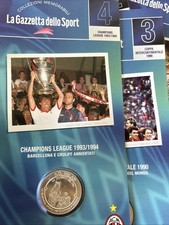 MILAN MEDAGLIE MEMORABILI GAZZETTA SPORT . N. 4 CHAMPIONS LEAGUE 1993/1994