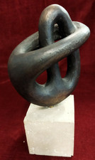 SCULTURA MULTIPLO 6/7 di FERDINANDO CODOGNOTTO - BRONZO su base PIETRA