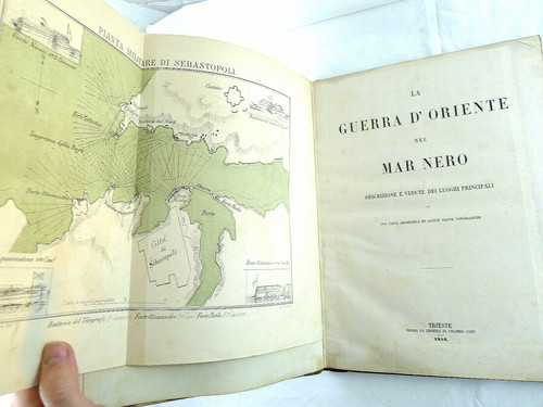 Libro antico 1852 mappa - libro,