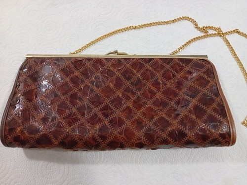 Pochette donna pelle marrone