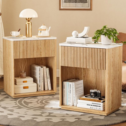 Comodino moderno scanalato set