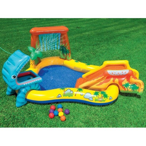 Piscina con scivolo dinosauro - scivolo,