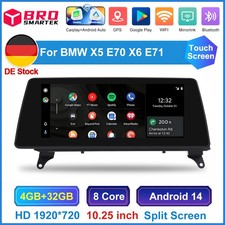 10.25" 4+32GB Android Auto GPS Navigazione Carplay per BMW X5 X6 E70 E71 CCC DAB+