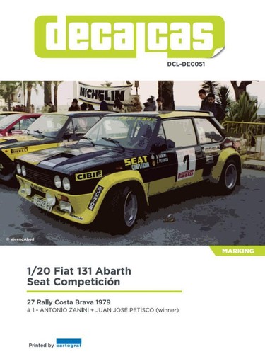 Decal fiat 131 abarth - 1/24,