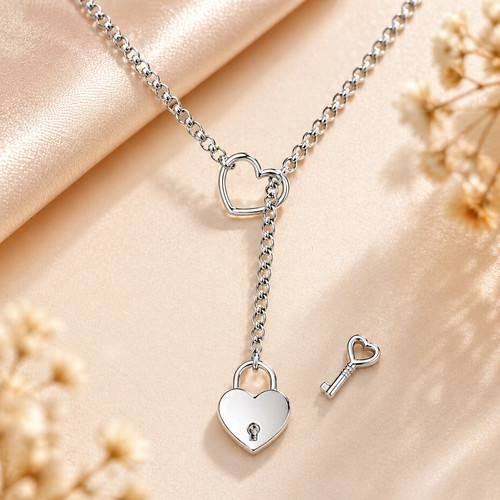 Collana love lock cuore - collana, da