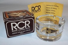 NOS Posacenere Vintage Royal Crystal Rock 24% Piombo Cristallo Made in Italy RCR 3 1/4"