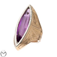 Anello oro rosa vintage 9 kt