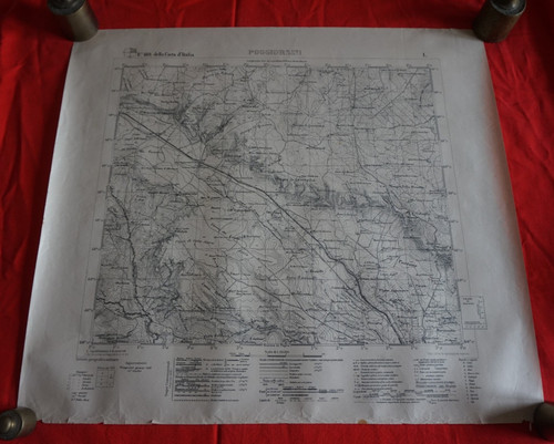 Rara carta mappa - rara, poggiorsini
