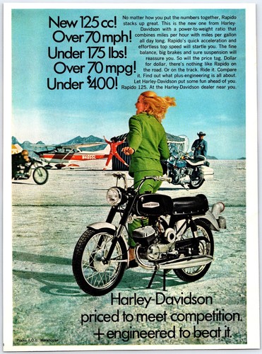 Print 1968 harley - print,
