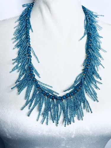Collana perle blu - di,