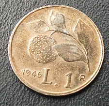 MONETA FAC SIMILE 1 UNA LIRA ARANCIA ANNO 1946 REPUBBLICA ITALIANA
