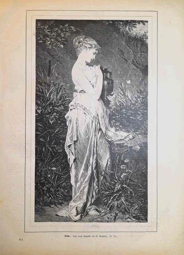 Stampa antica psiche ragazza - stampa,