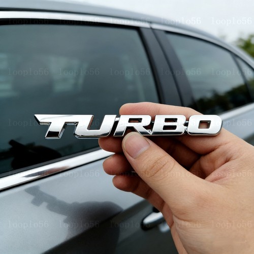 Adesivo metallo logo turbo - adesivo,