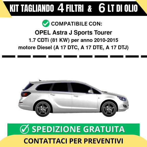 Tagliando per opel astra - per, j