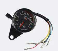 🇮🇹 Tachimetro conta km chilometri con spie moto cafe racer custom bobber nero