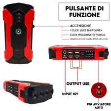 Jump Starter Auto Moto 15000mAh Avviatore Portatile Booster Batteria USB LED
