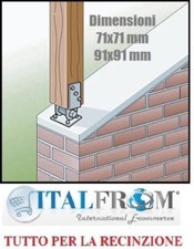 Supporto Staffa Zincata Regolabile Inclinabile per Palo Quadro Morale Italfrom