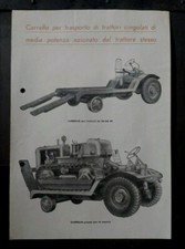 CARRELLO AGRICOLO TRATTORI CINGOLATI pubblicitario originale dell'epoca
