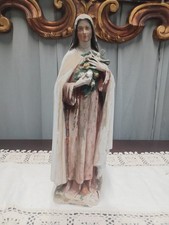 Statua In Gesso S.Rita Da Restaurare Epoca 900