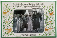 Wren Boys Kinsale Cork Ireland in 1951 Postcard - Munster Wren Song - unused