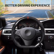 Volante in fibra di carbonio per BMW E90 E92 E93 M3 328i 335i NO palette ritagli