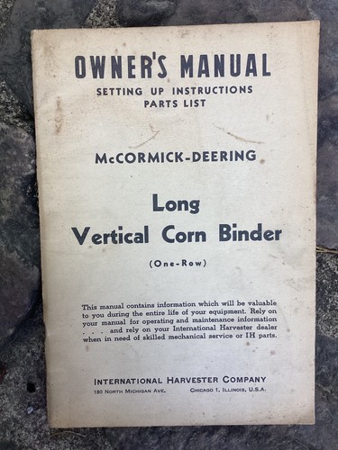 Manuale raccoglitore mais