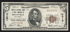 1929 $5 Belleville, NJ