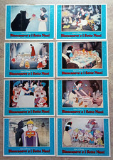 set completo 8 fotobuste BIANCANEVE E I SETTE NANI Snow White WALT DISNEY strega