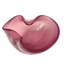 🔵 SEGUSO elegante guscio in vetro di Murano raro colore rosa Vintage anni 70