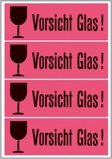Versandzettel Vorsicht Glas