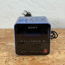 DIGITAL CLOCK RADIO AM/FM SONY DIGICUBE ICF-C10W BLU FUNZIONANTE