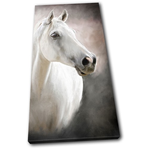 White horse painting style - horse,
