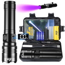 BEYSTE Torcia LED Potente Professionale 5000 Lumens Torcia LED Ricaricabile USB