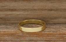 Fascia in ottone lucido, anello in ottone puro, piatto unisex uomo donna gioi...