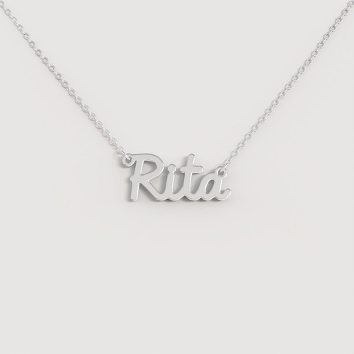 Collana nome donna acciaio - collana,