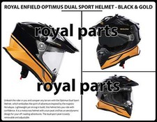 CASCO ROYAL ENFIELD OPTIMUS DUAL SPORT - NERO E ORO