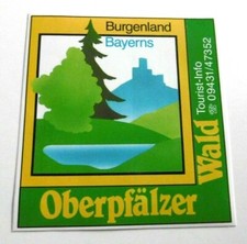 Souvenir-Aufkleber Alto Palatinato Foresta Boemia Burgenland Baviera Repubblica