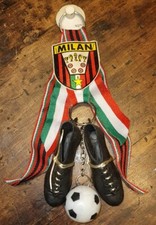 Gagliardetto calcio⚽️MILAN ?⚫️scudetto VINTAGE gadget AUTO no sciarpa bandiera 
