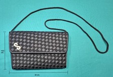 borsetta clutch nera in tessuto