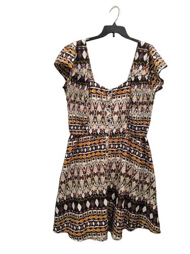 Y2k boho smocked mini - dress, 2x