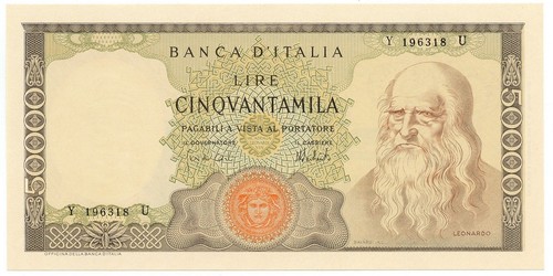 50000 lire banca italia - 50000,