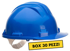 Confezione 30 elmetti caschi di sicurezza industriale dpi cat3 blu